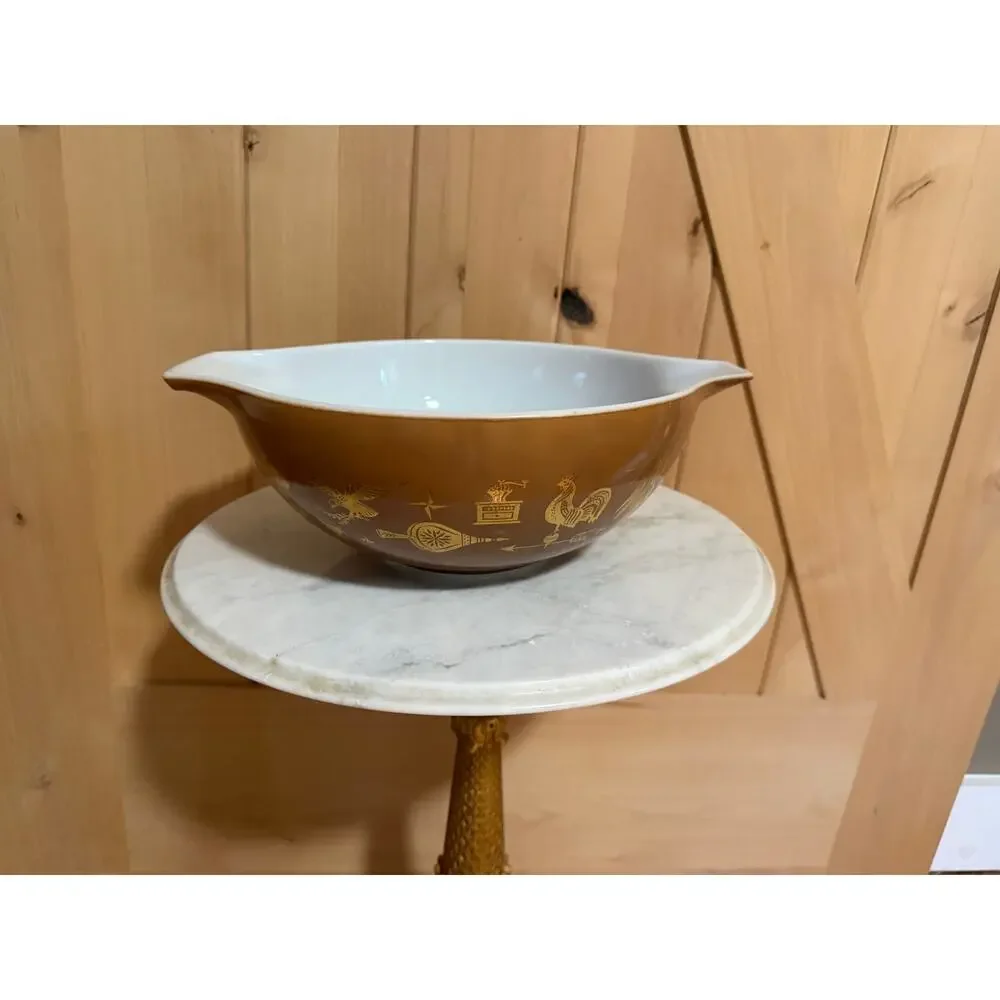 Vintage Pyrex Set of 3 Early American Cinderella Nesting Bowls